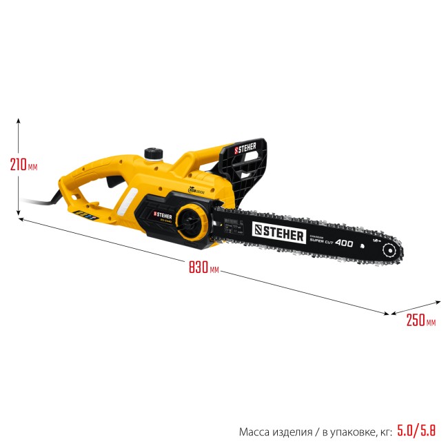 Электрическая цепная пила ES-2440 шина 40 см STEHER Электрическая цепная пила ES-2440 шина 40 см STEHER
