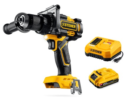 Дрель-шуруповерт CB-165-21 STEHER 20 В, 165 Н·м, 1 АКБ LMS (2 А·ч)