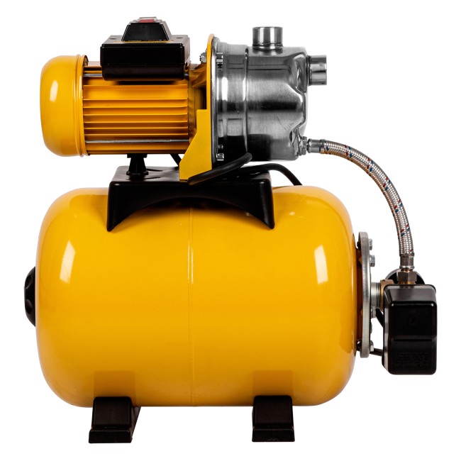 Насосная станция PS1000Х, 1000 Вт, 3500 л/ч, ресивер 24 л, подъем 44 м, нержавейка Denzel Насосная станция PS1000Х, 1000 Вт, 3500 л/ч, ресивер 24 л, подъем 44 м, нержавейка Denzel