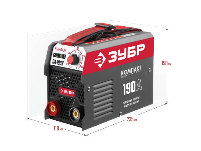 Сварочный аппарат инверторный КОМПАКТ СА-190К ЗУБР ММА Сварочный аппарат инверторный КОМПАКТ СА-190К ЗУБР ММА