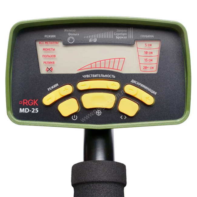 Комплект: металлоискатель RGK MD-25 + пинпоинтер RGK MD-5 Комплект: металлоискатель RGK MD-25 + пинпоинтер RGK MD-5
