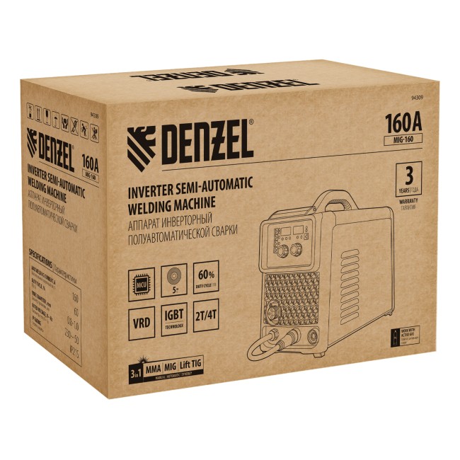 Сварочный аппарат инвертор  MIG-160 Denzel