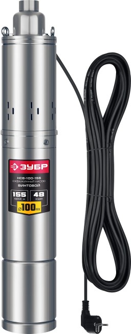 Насос скважинный винтовой НСВ-100-155 ЗУБР 1300 Вт, 155 м напор Насос скважинный винтовой НСВ-100-155 ЗУБР 1300 Вт, 155 м напор