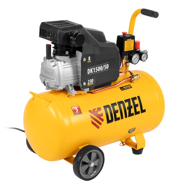 Компрессор воздушный коаксиальный DK1500/50 Х-PRO Denzel Компрессор воздушный коаксиальный DK1500/50 Х-PRO Denzel