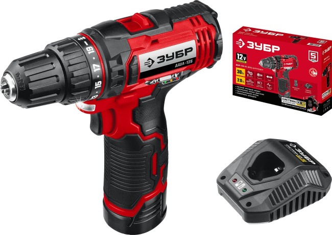 Дрель-шуруповерт ДШЛ-125-21 ЗУБР 1 АКБ Дрель-шуруповерт ДШЛ-125-21 ЗУБР 1 АКБ