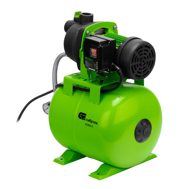 Насосная станция НС850-П, 850 Вт, напор 42 м, 3500 л/ч, ресивер 19 л Сибртех Насосная станция НС850-П, 850 Вт, напор 42 м, 3500 л/ч, ресивер 19 л Сибртех