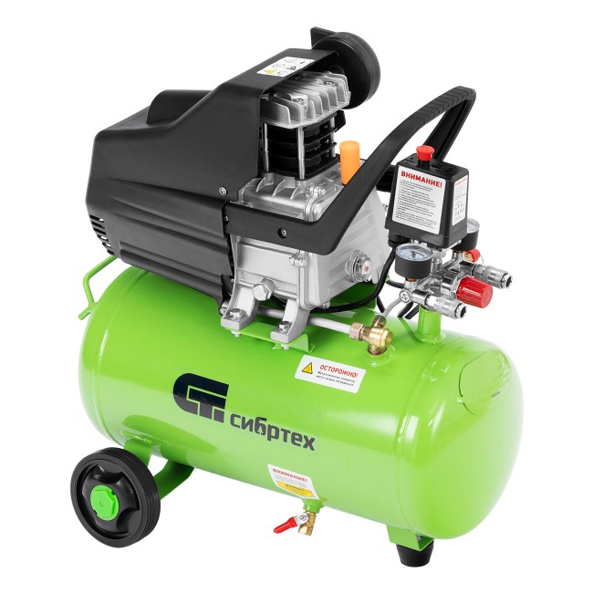 Компрессор с набором КК-1500/24 ПЛЮС прямой привод, масляный Сибртех Компрессор с набором КК-1500/24 ПЛЮС прямой привод, масляный Сибртех