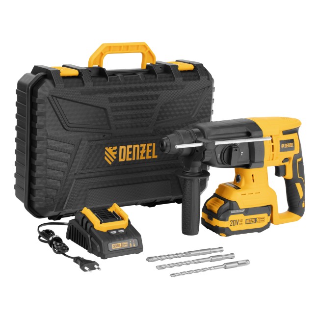 Перфоратор аккумуляторный RHH-BL-20-28, 3 Дж Denzel Перфоратор аккумуляторный RHH-BL-20-28, 3 Дж Denzel