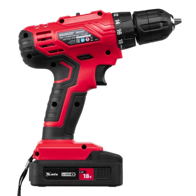 Дрель-шуруповерт аккумуляторная MCDL-18-02 2 акк. MTX Дрель-шуруповерт аккумуляторная MCDL-18-02 2 акк. MTX