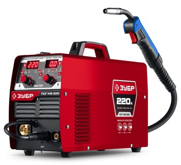 Полуавтомат сварочный, с газом / без газа ПСГ-М8-220 ЗУБР MASTER, MIG / MAG, FCAW, MMA, TIG, 220 А Полуавтомат сварочный, с газом / без газа ПСГ-М8-220 ЗУБР MASTER, MIG / MAG, FCAW, MMA, TIG, 220 А