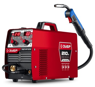 Полуавтомат сварочный, с газом / без газа ПСГ-М7-210 ЗУБР СИНЕРГИЯ, MIG / MAG, FCAW, MMA, TIG, 210 А Полуавтомат сварочный, с газом / без газа ПСГ-М7-210 ЗУБР СИНЕРГИЯ, MIG / MAG, FCAW, MMA, TIG, 210 А