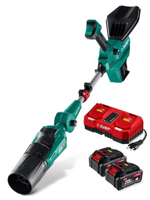 Воздуходувка аккумуляторная ВА-1400-42 ЗУБР 40 В (2x20В), 1400 м3/ч, 2 АКБ LMS (4 Ач) Воздуходувка аккумуляторная ВА-1400-42 ЗУБР 40 В (2x20В), 1400 м3/ч, 2 АКБ LMS (4 Ач)