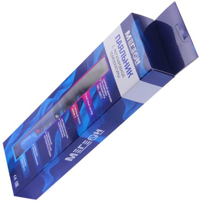 Паяльник с цифровым регулятором температуры МЕГЕОН 00180 Паяльник с цифровым регулятором температуры МЕГЕОН 00180