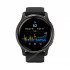 Часы Garmin Venu 2 черные с серым безелем и кожаным ремешком