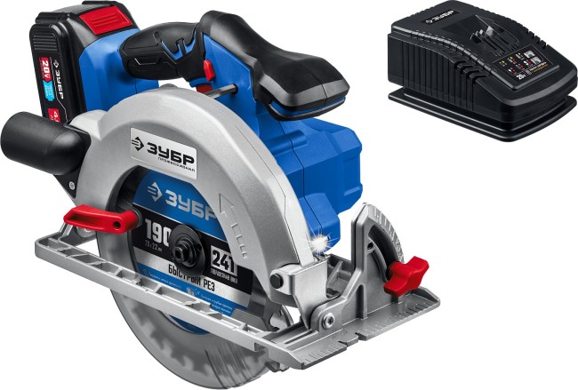 Пила циркулярная бесщеточная CPB-190-41 ЗУБР 1 АКБ