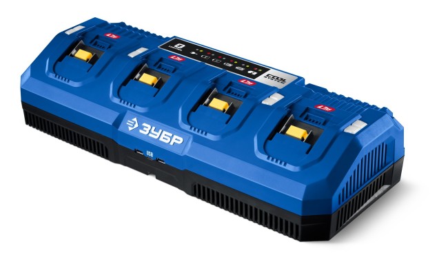 Зарядное устройство для LMS АКБ, TC-20-4 ЗУБР Turbo CHARGE, 20 В, 4 порта, 4 х 9 А