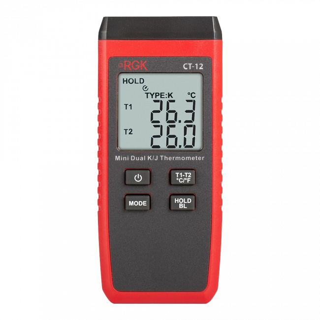 Термометр RGK CT-12 с поверхностным зондом TR-10S с поверкой