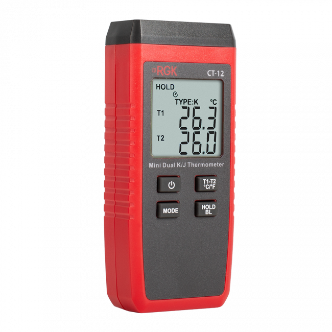 Термометр RGK CT-12 с поверхностным зондом TR-10S с поверкой