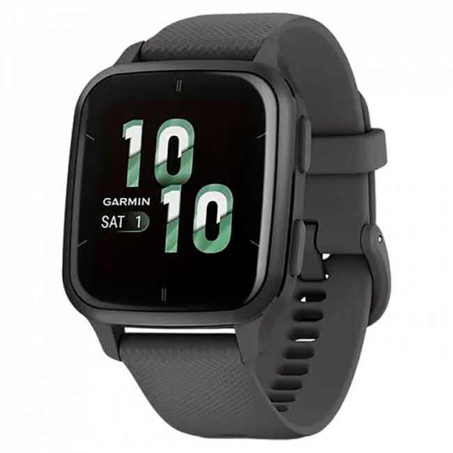 Часы Garmin Venu Sq 2 серый с серым алюминиевым безелем Часы Garmin Venu Sq 2 серый с серым алюминиевым безелем