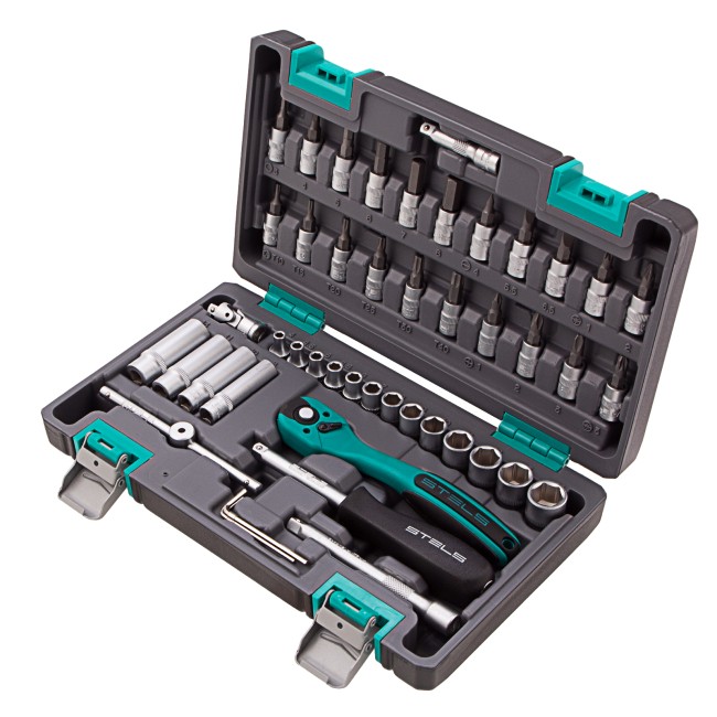 Набор инструментов 1/4", Cr-V 47 предметов Stels Набор инструментов 1/4", Cr-V 47 предметов Stels