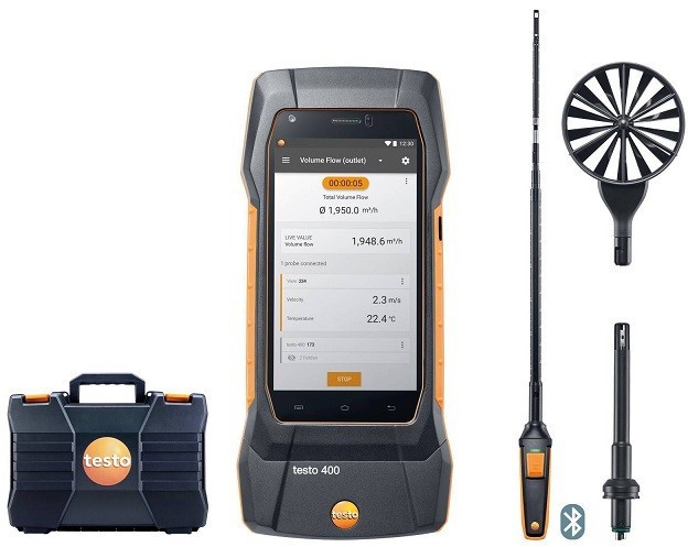 Комплект Testo 400 для вентиляции с зондом с обогреваемой струной Комплект Testo 400 для вентиляции с зондом с обогреваемой струной