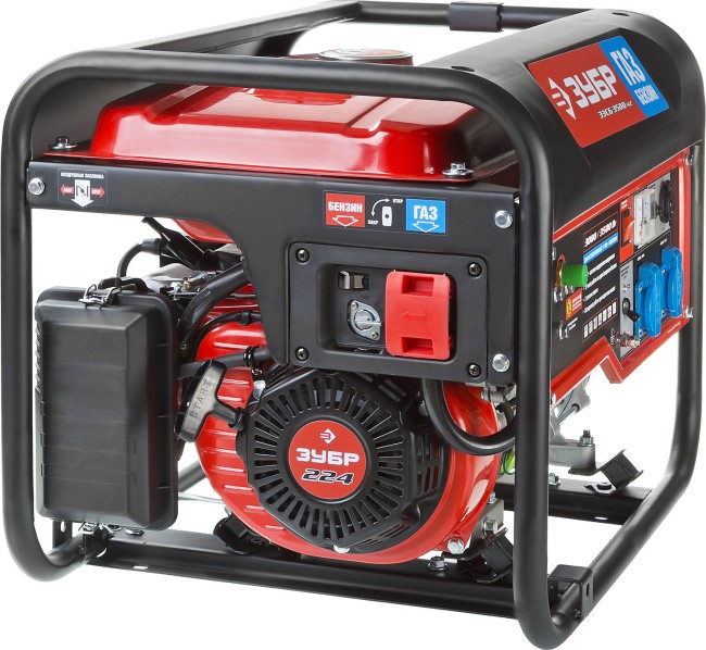 Генератор гибридный (бензин/газ), 3500 Вт, ЗУБР Генератор гибридный (бензин/газ), 3500 Вт, ЗУБР